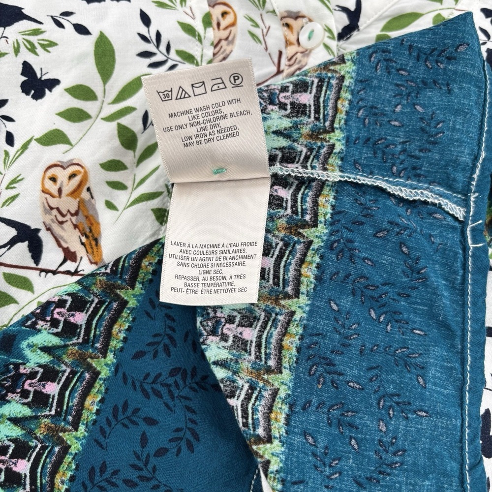 Anthropologie Maeve Woodland Walk Tunic Top Size 2 Boho Whimsy Festival Indie - Picture 7 of 12